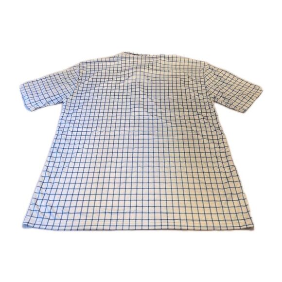 NWT Collars & Co Mens 3XL Dress Collar Polo Shirt Blue Windowpane Check - Picture 3 of 7